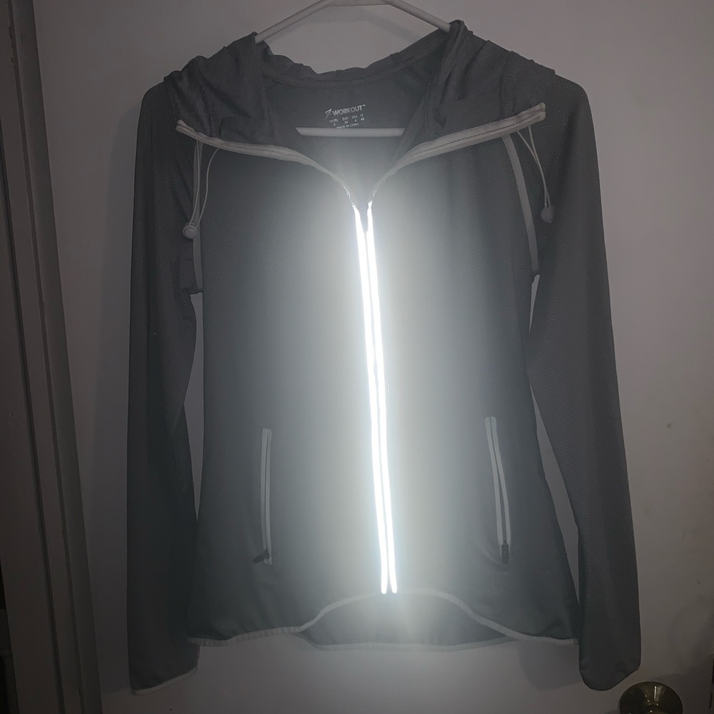 Workout hooded zip up